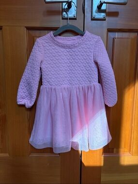 Cat & Jack Light Pink Quilted Girls' Dress 2T EUC